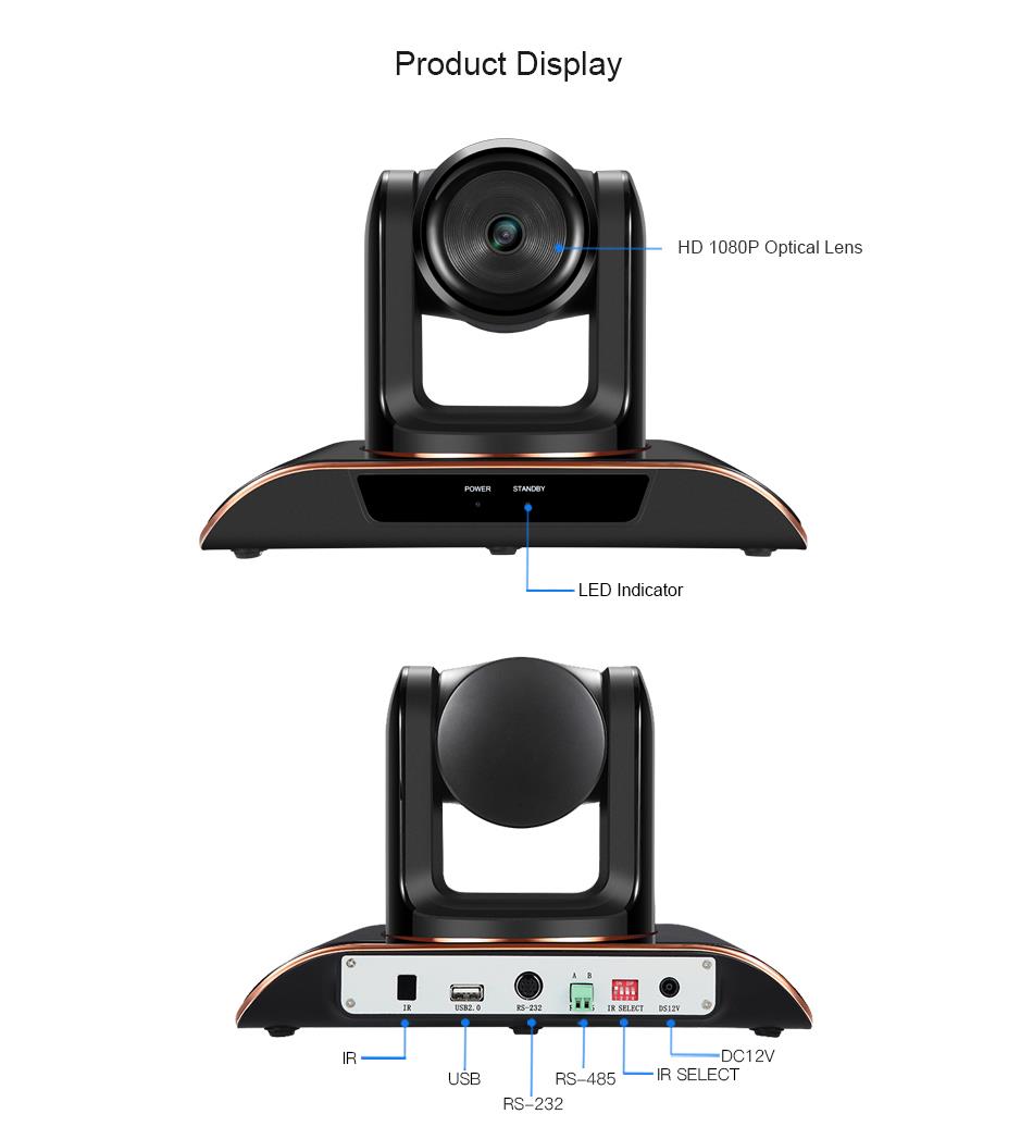 Tele Distance USB HD Fixed Pan Tilt Conference Camera