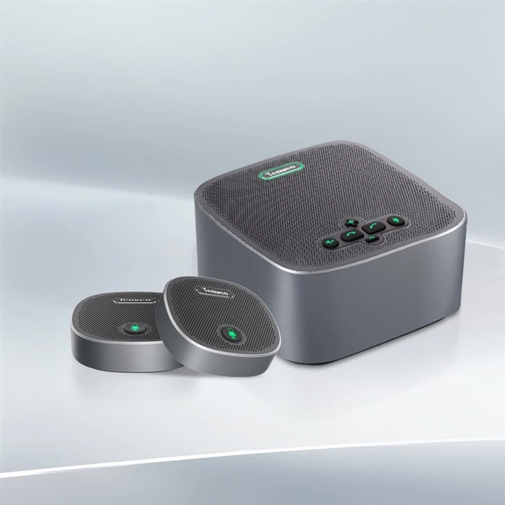 Wireless Conference Microphone Bluetooth Speakerphone With 2 Expansion Microphones